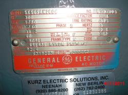 General Electric 300 HP 1800 RPM 509LL Squirrel Cage Motors 64729