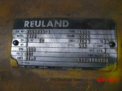 Reuland 5 HP 1200 RPM 254U Slip Ring Motors 64834