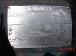 Siemens 350 HP 3600 RPM 507S Squirrel Cage Motors 65686