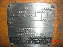 Westinghouse 40 HP 1155 RPM 404TX Slip Ring Motors 66014