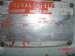 General Electric 60 HP 1500 RPM 409AT DC Motors 66246