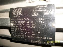 Lincoln 60 HP 1800 RPM 405USC Squirrel Cage Motors 66611