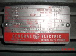 General Electric 150 HP 3600 RPM 449TS Squirrel Cage Motors 67376
