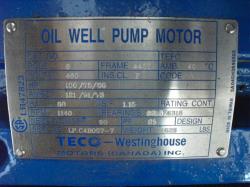 Teco Westinghouse 100 HP 1140 RPM 445T Design D Motors 67657