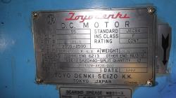Toyodenki 75 HP 2000/2500 RPM 200S DC Motors 68687