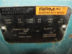 Reliance 50 HP 1200 RPM RL2570D Squirrel Cage Motors 74213