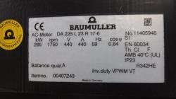 Baumuller 350 HP 1800 RPM 225L Squirrel Cage Motors 75717