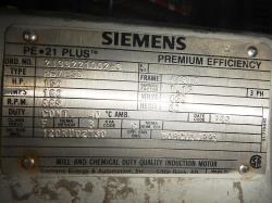 Siemens 150 HP 900 RPM 449TZ Squirrel Cage Motors 76610