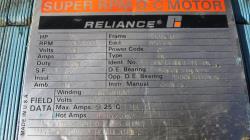 Reliance 75 HP 300/1800 RPM B5010ATZ DC Motors 78821
