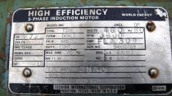 Toshiba 250 HP 3600 RPM 445TDZ Squirrel Cage Motors 79164