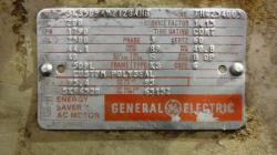 General Electric 200 HP 1800 RPM 509L Squirrel Cage Motors 82240