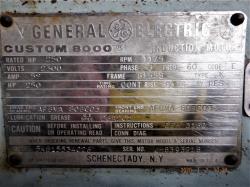 General Electric 250 HP 1200 RPM 8155S Squirrel Cage Motors 82291
