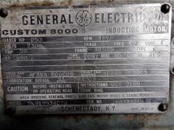 General Electric 250 HP 1200 RPM 8155S Squirrel Cage Motors 82296