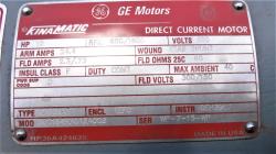 General Electric 15 HP 650/1600 RPM 368AT DC Motors 82662