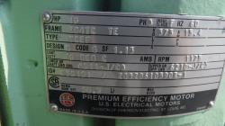 US Electric 15 HP 1200 RPM 284TC Squirrel Cage Motors 83117