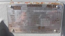 Siemens 100 HP 1200 RPM 444T Squirrel Cage Motors 83203