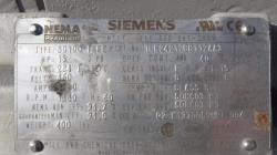 Siemens 15 HP 1200 RPM 284T Squirrel Cage Motors 83215