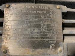 Siemens-Allis 5 HP 900 RPM 256T Squirrel Cage Motors 83582