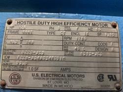 US Electric 125 HP 1800 RPM 444T Squirrel Cage Motors 83703