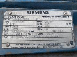 Siemens 40 HP 1800 RPM 324TS Squirrel Cage Motors 84222