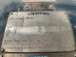 Siemens 350 HP 900 RPM 30ES8 Squirrel Cage Motors 84386