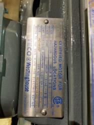 Teco Westinghouse 3 HP 1800 RPM 182TC Squirrel Cage Motors 84972
