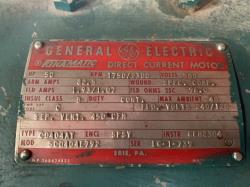 General Electric 50 HP 1750/2300 RPM 404AY DC Motors 85015