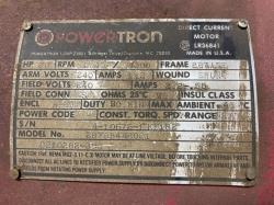 Powertron 30 HP 1740/4000 RPM 287ATZ DC Motors 85284