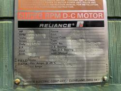 Reliance 200 HP 300/1325 RPM BB5810ATZ DC Motors 85425
