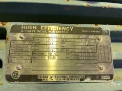 Toshiba 250 HP 3600 RPM 505USS Squirrel Cage Motors 85793