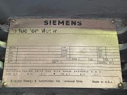 Siemens 200 HP 1800 RPM 449T Squirrel Cage Motors 86007