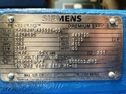 Siemens 200 HP 3600 RPM 449TSD Squirrel Cage Motors 86764