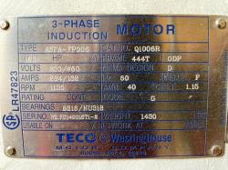 Teco Westinghouse 100 HP 1135 RPM 444T Design D Motors 87164