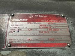 General Electric 150 HP 1750/2000 RPM 409AY DC Motors 87597