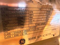 General Electric 20 HP 1800 RPM 256T Squirrel Cage Motors 87838