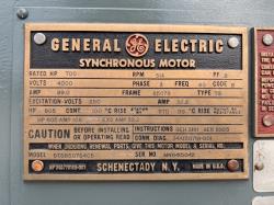 General Electric 700 HP 514 RPM 8507S Synchronous Motors 87905