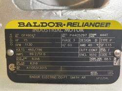 Baldor-Reliance 75 HP 1130 RPM 444T Design D Motors 88318