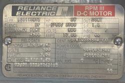Reliance 20 HP 1750/2300 RPM SC2113ATZ DC Motors 88828