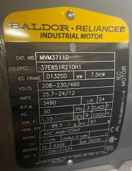 Baldor-Reliance 10 HP 3600 RPM D132SD Squirrel Cage Motors 88834