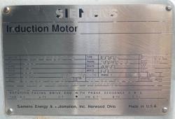 Siemens 1500 HP 3600 RPM 3020SS6 Squirrel Cage Motors 88962