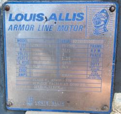 Louis-Allis 700 HP 3600 RPM 7110BS Squirrel Cage Motors 88971