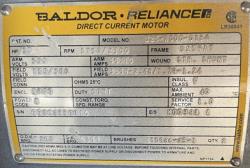Baldor-Reliance 20 HP 1750/2300 RPM 259AT DC Motors 89032