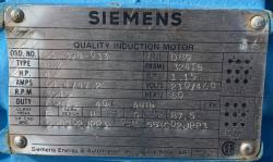Siemens 40 HP 3600 RPM 324TS Squirrel Cage Motors 89060