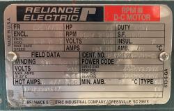 Reliance 75 HP 1750/2100 RPM C2514ATZ DC Motors 89135