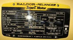 Baldor-Reliance 50 HP 3600 RPM 324TS Squirrel Cage Motors 89196