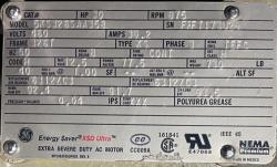 General Electric 30 HP 1200 RPM 326T Squirrel Cage Motors 89380