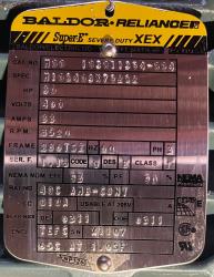 Baldor-Reliance 30 HP 3600 RPM 286TS Squirrel Cage Motors 89385