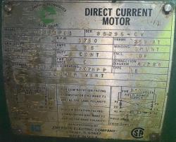 Emerson 20 HP 1750 RPM 259AT DC Motors 89502