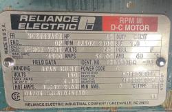 Reliance 15 HP 1750/2300 RPM SC2113ATZ DC Motors 89520