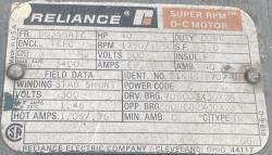 Reliance 40 HP 1750/1950 RPM B0366ATZ DC Motors 89557